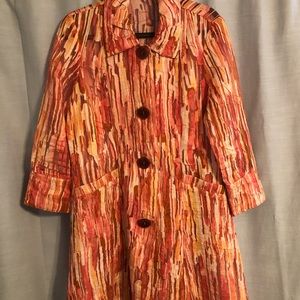 Orange silky, sheer blazer - one of a kind.